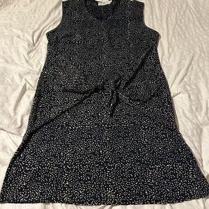 2 way beautiful tie dress- Navy blue with cream speckles- excellent condition